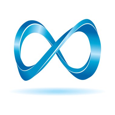 3D infinity sign clipart