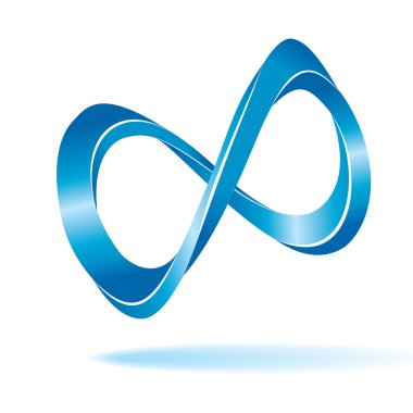 Blue infinity sign clipart