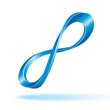 Blue infinity sign clipart