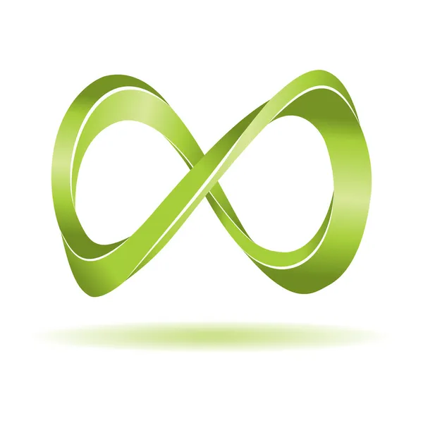 Green infinity sign — Wektor stockowy