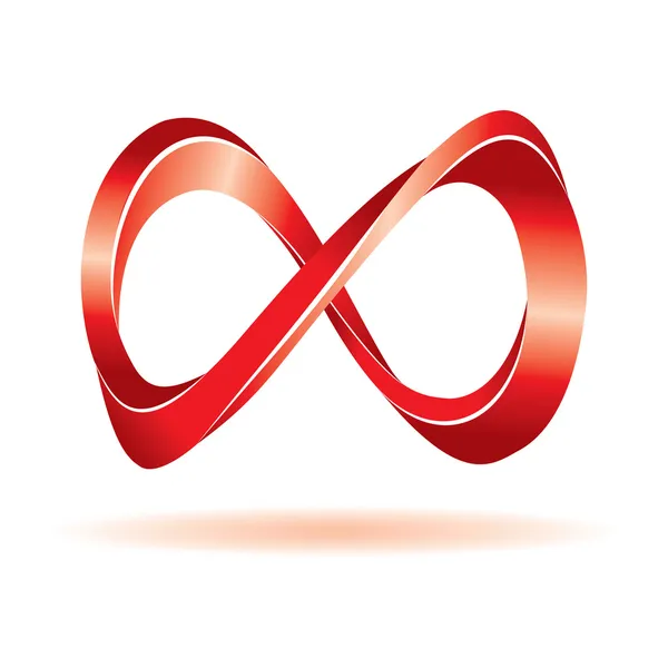Červená infinity znamení — Stockový vektor