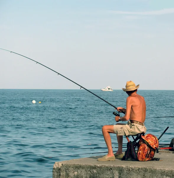 Velho pescador — Fotografia de Stock