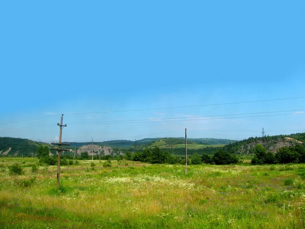 Panorama łąka — Zdjęcie stockowe
