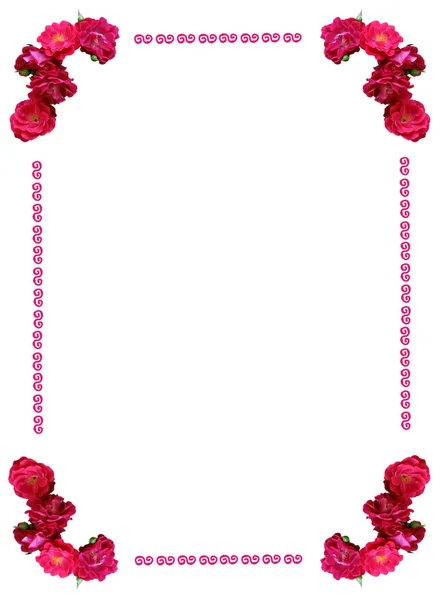 Original wild roses frame — Stock Photo, Image