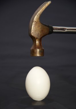 Hammer and egg clipart