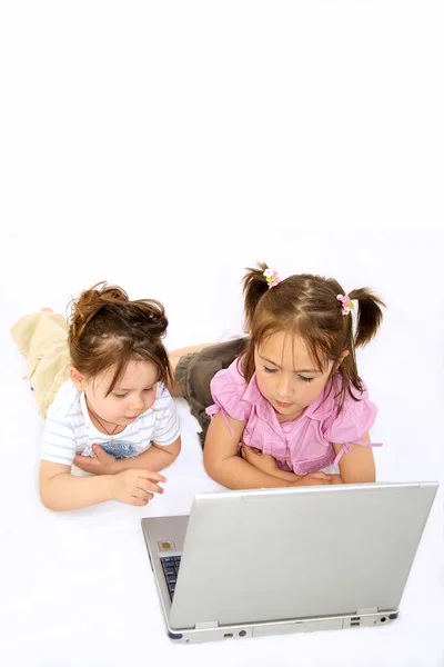 Playing on the computer — Stock Photo, Image