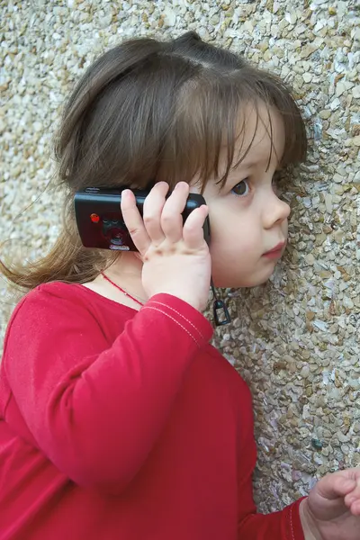 stock image Little girl talking