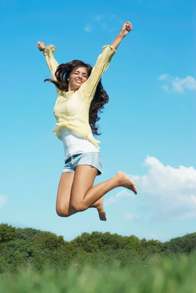 소녀 점프 — 스톡 사진