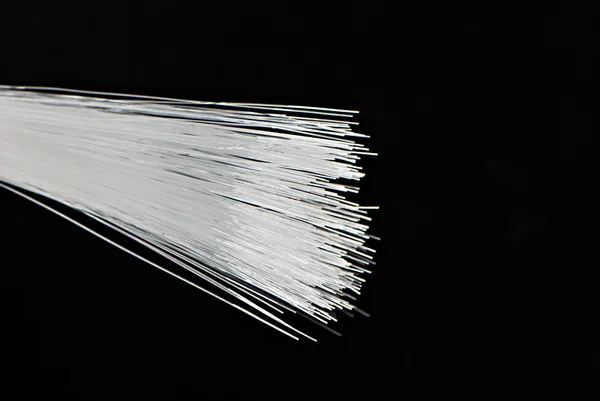Optical fiber on a black background — Stock Photo, Image