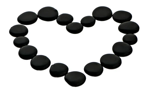 Stock image Heart with a black stones