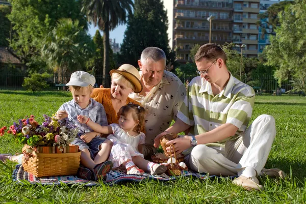 Família no parque — Fotografia de Stock