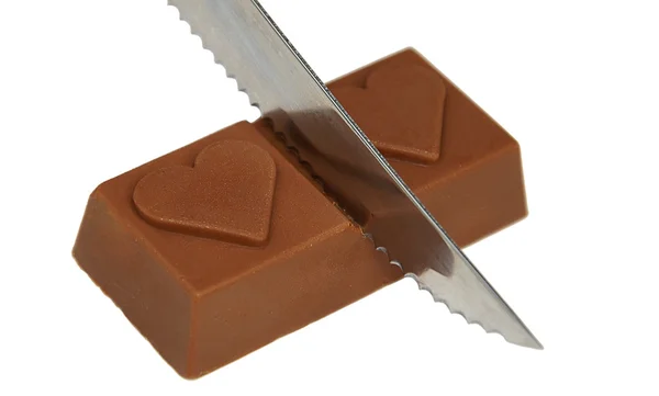 Çikolata kalp — Stok fotoğraf
