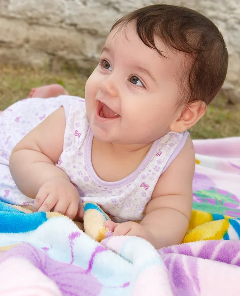 Baby glimlach — Stockfoto