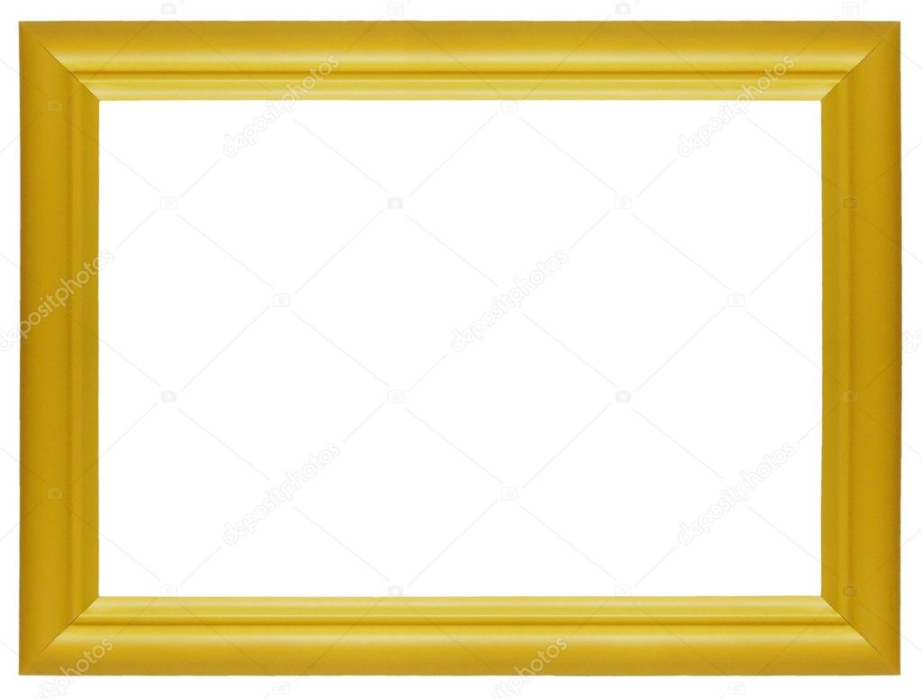 Yellow frame, isolated on the white