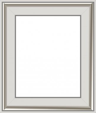 Modern silver photo frame clipart