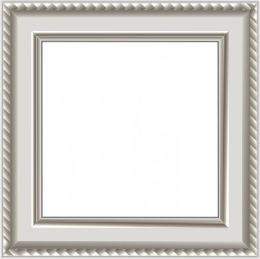 Modern silver photo frame