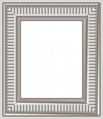 Modern silver photo frame