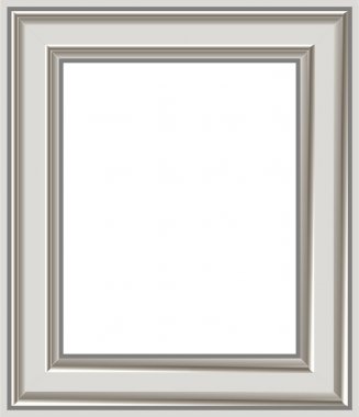 Modern silver photo frame clipart