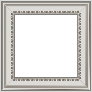 Modern silver photo frame