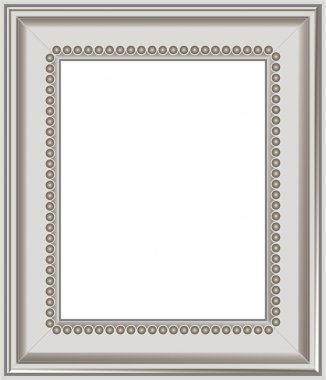 Modern silver photo frame