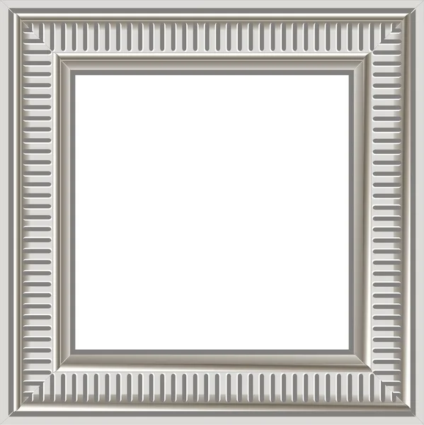 Modern silver photo frame — Stok Vektör