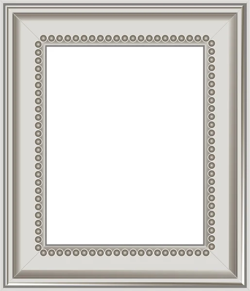 Modern silver photo frame — Stock Vector