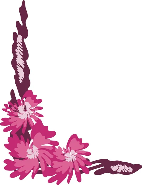 Eleganter floraler Rand — Stockvektor
