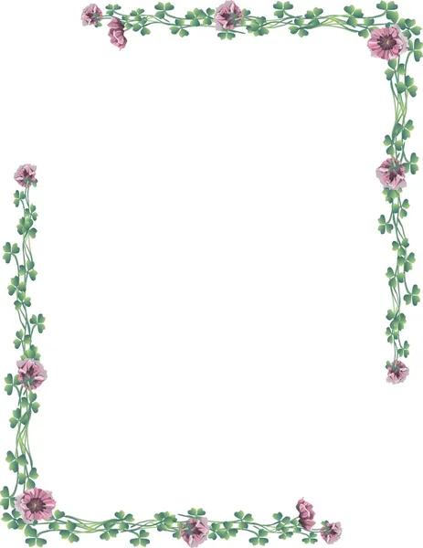 Frontera floral elegante — Vector de stock