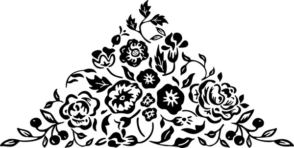 Ilustração vetorial de ornamento floral — Vetor de Stock