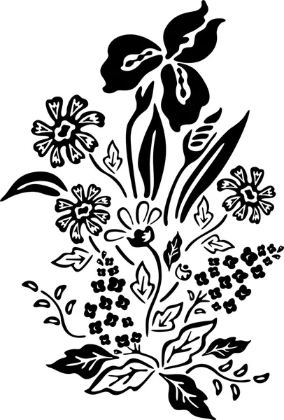 Ilustração vetorial de ornamento floral — Vetor de Stock