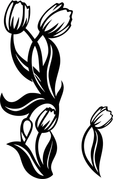 Ilustração vetorial de ornamento floral —  Vetores de Stock