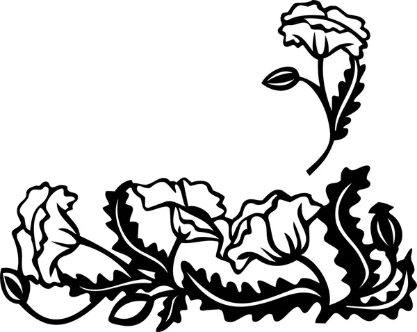 Ilustración vectorial de ornamento floral — Archivo Imágenes Vectoriales