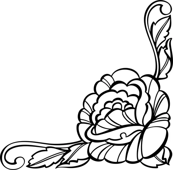 Ilustração vetorial de ornamento floral —  Vetores de Stock