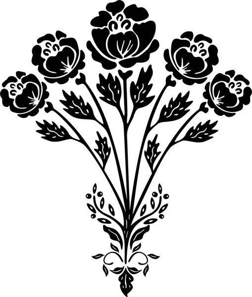 Ilustración vectorial de ornamento floral Ilustración De Stock