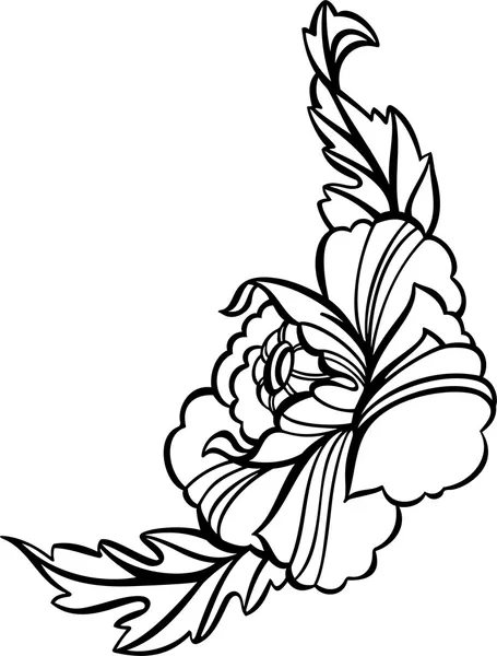 Ilustración vectorial de ornamento floral Ilustración De Stock