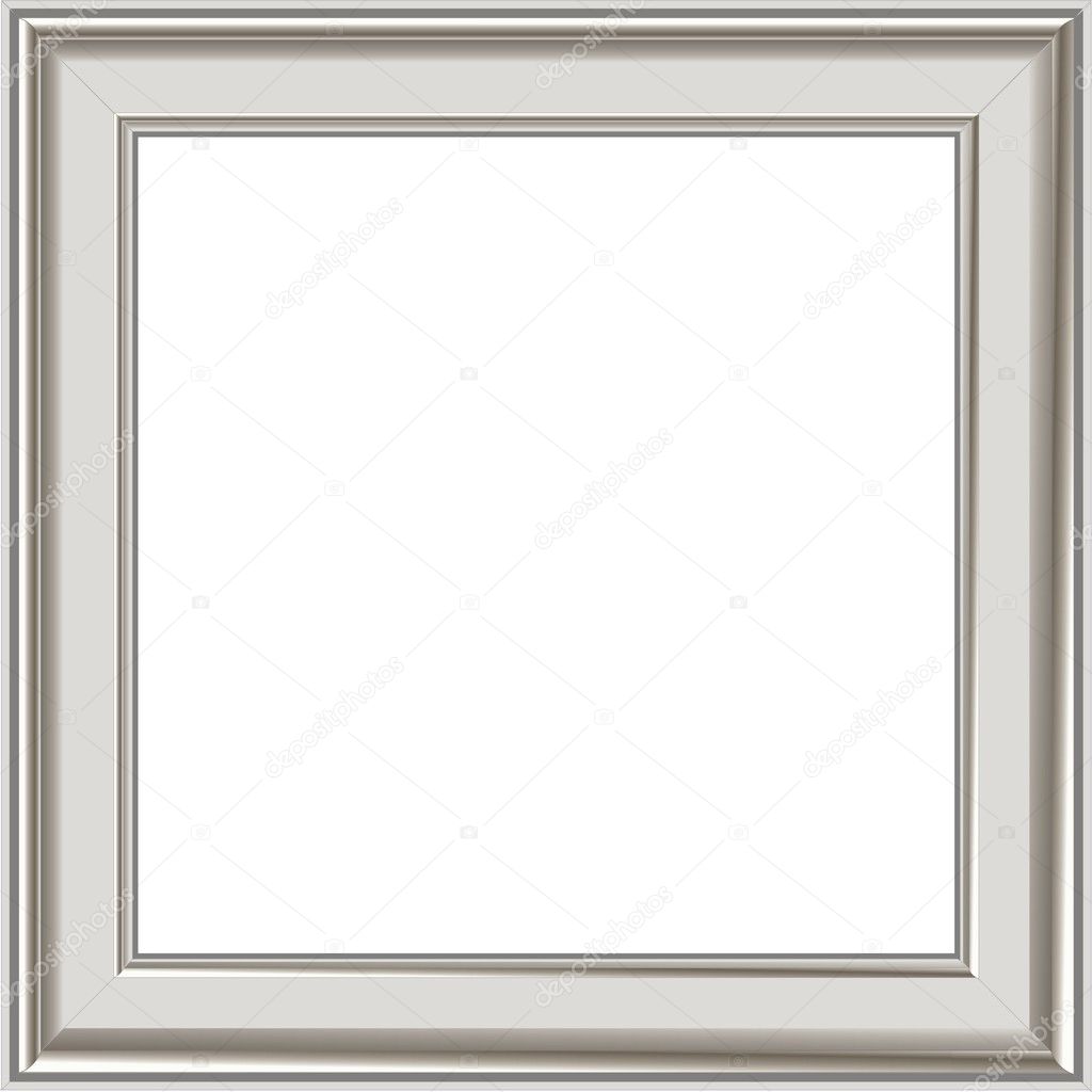 Modern silver photo frame