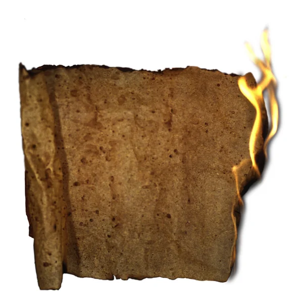 Verbrand papier — Stockfoto