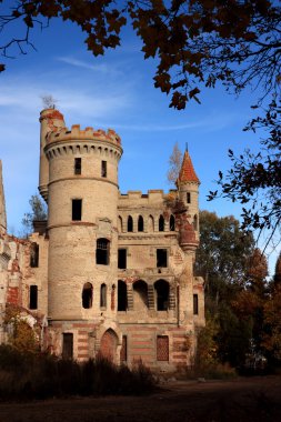 Ruins of the beautiful Gothic castle clipart