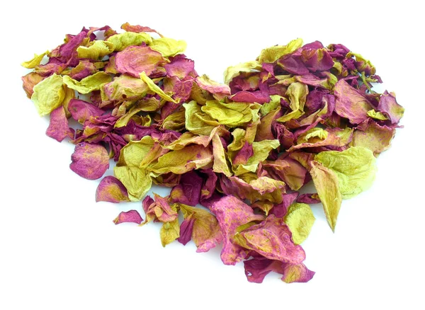Heart from petals — Stock Photo, Image