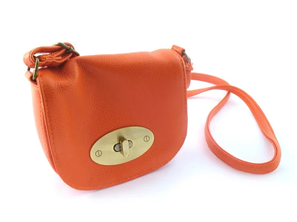Liten orange handväska — Stockfoto