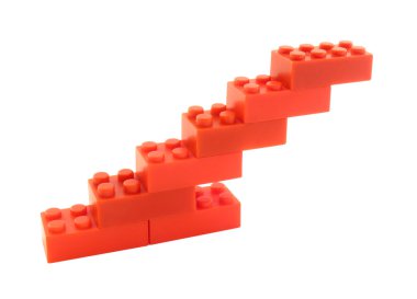 Merdivenden lego blokları