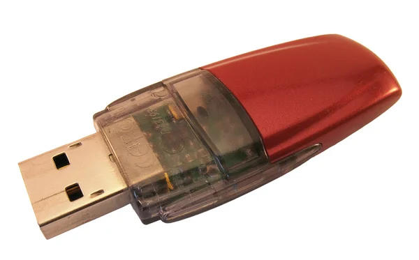 Kırmızı flash disk. — Stok fotoğraf