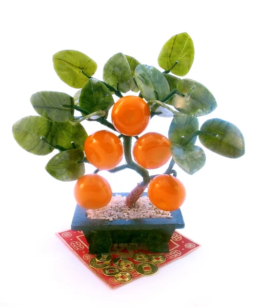 Árvore de tangerina de lembrança oriental — Fotografia de Stock
