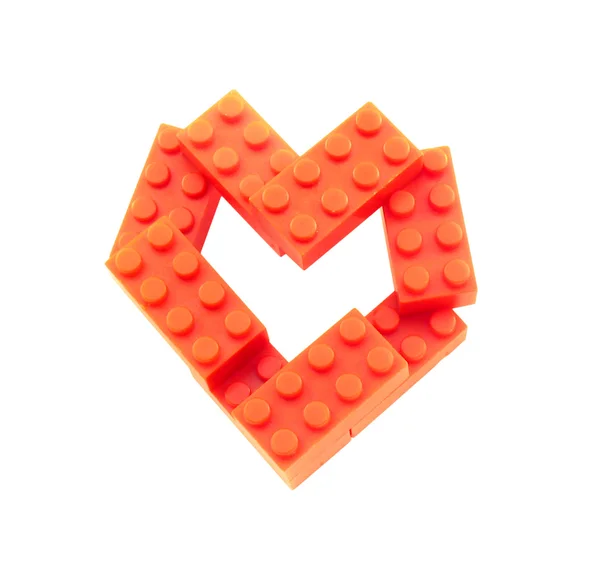 Hjerte fra lego blokke - Stock-foto