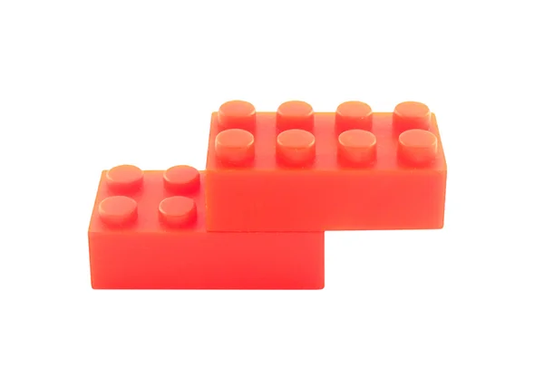 Дві червоні lego блоків — стокове фото