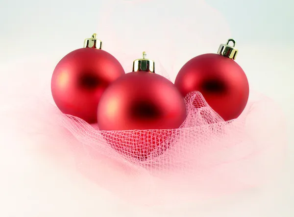 Decoración de Navidad - esferas rojas — Foto de Stock
