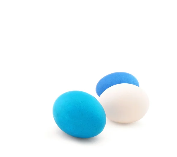 Três ovos em branco — Fotografia de Stock