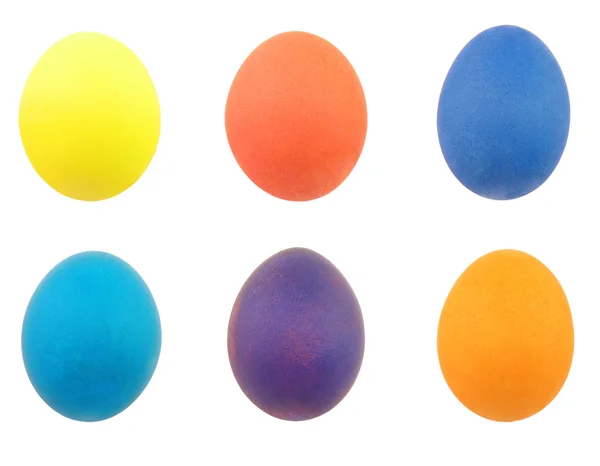 stock image Set of six colour eggs