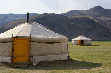 Yurt in mongolia clipart