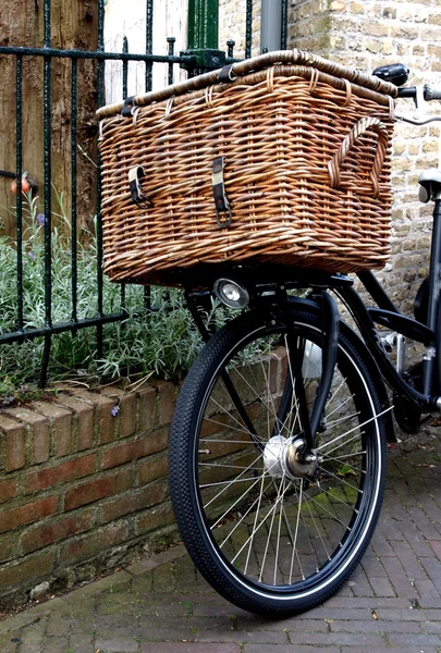 stock image Bycicle with a basket in front